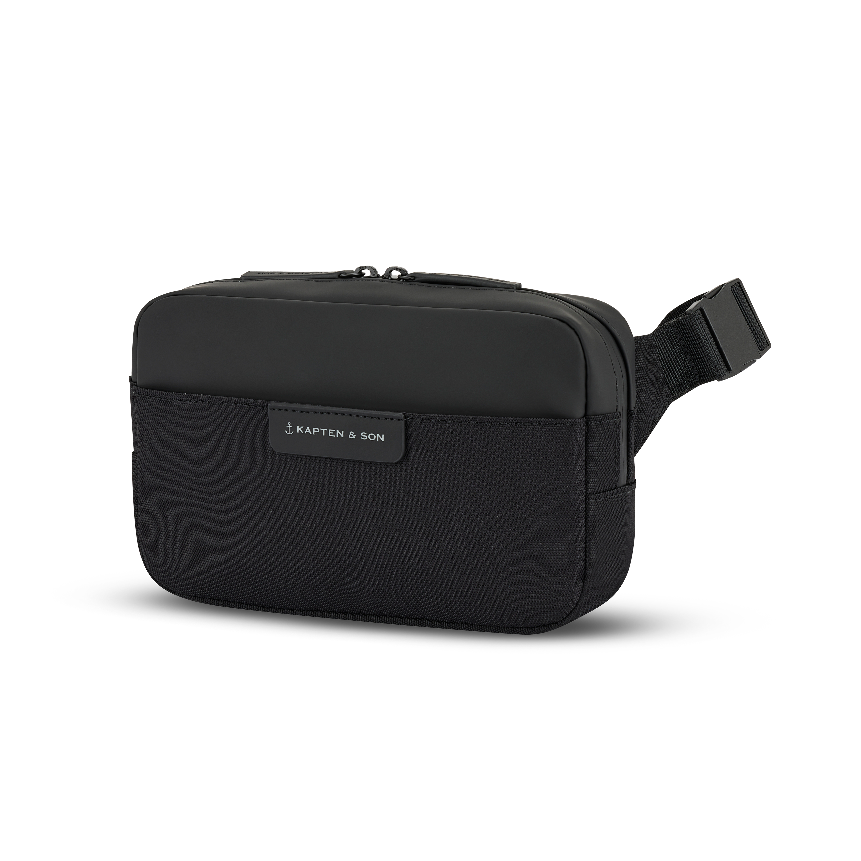 Kapten & Son Bergen Pro Crossbody All Black Umhängetasche Seitenansicht