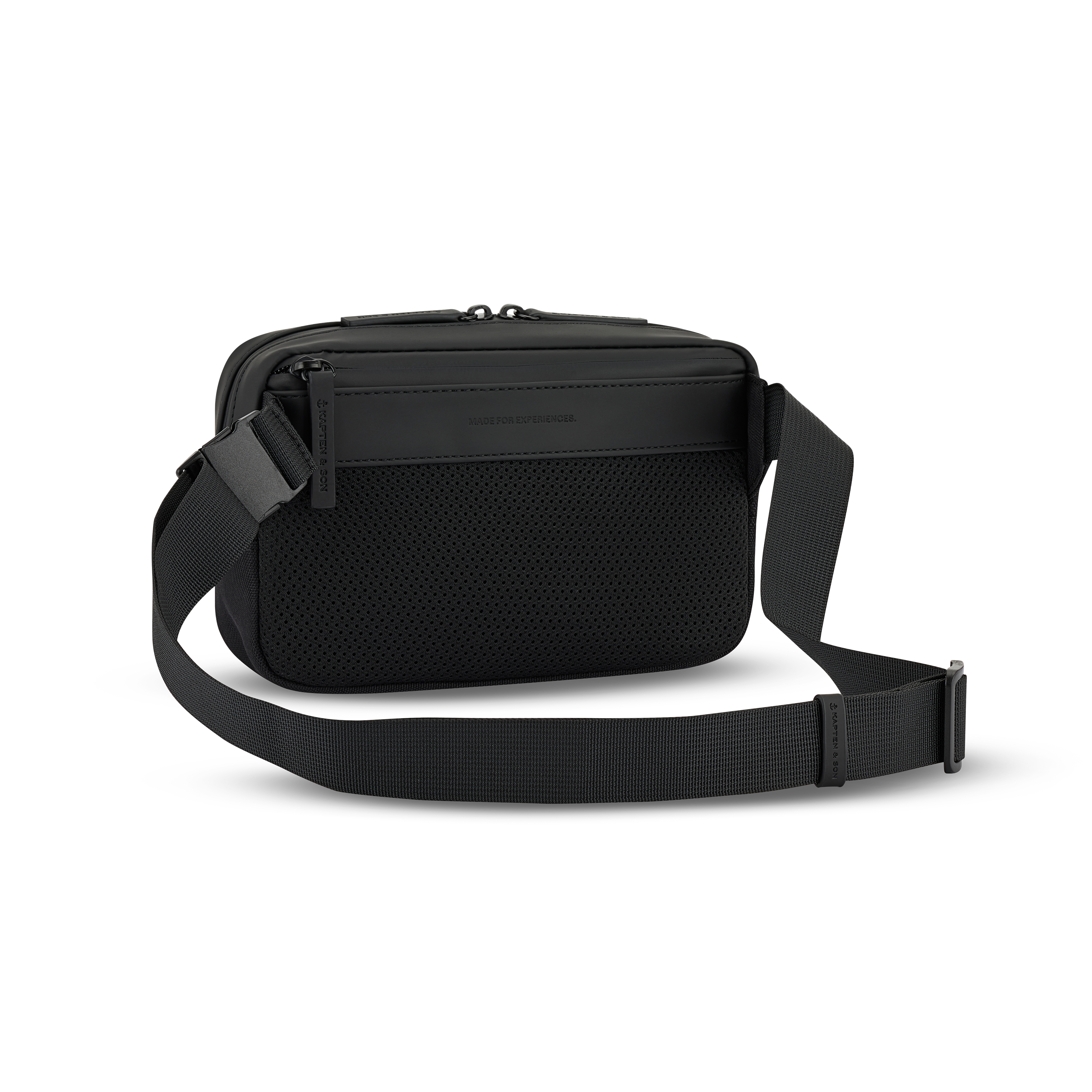 Kapten & Son Bergen Pro Crossbody All Black Umhängetasche Rückansicht
