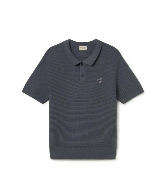 Polo en maille courte Coetivy de TwoThirds en gris pour hommes, vue de face
