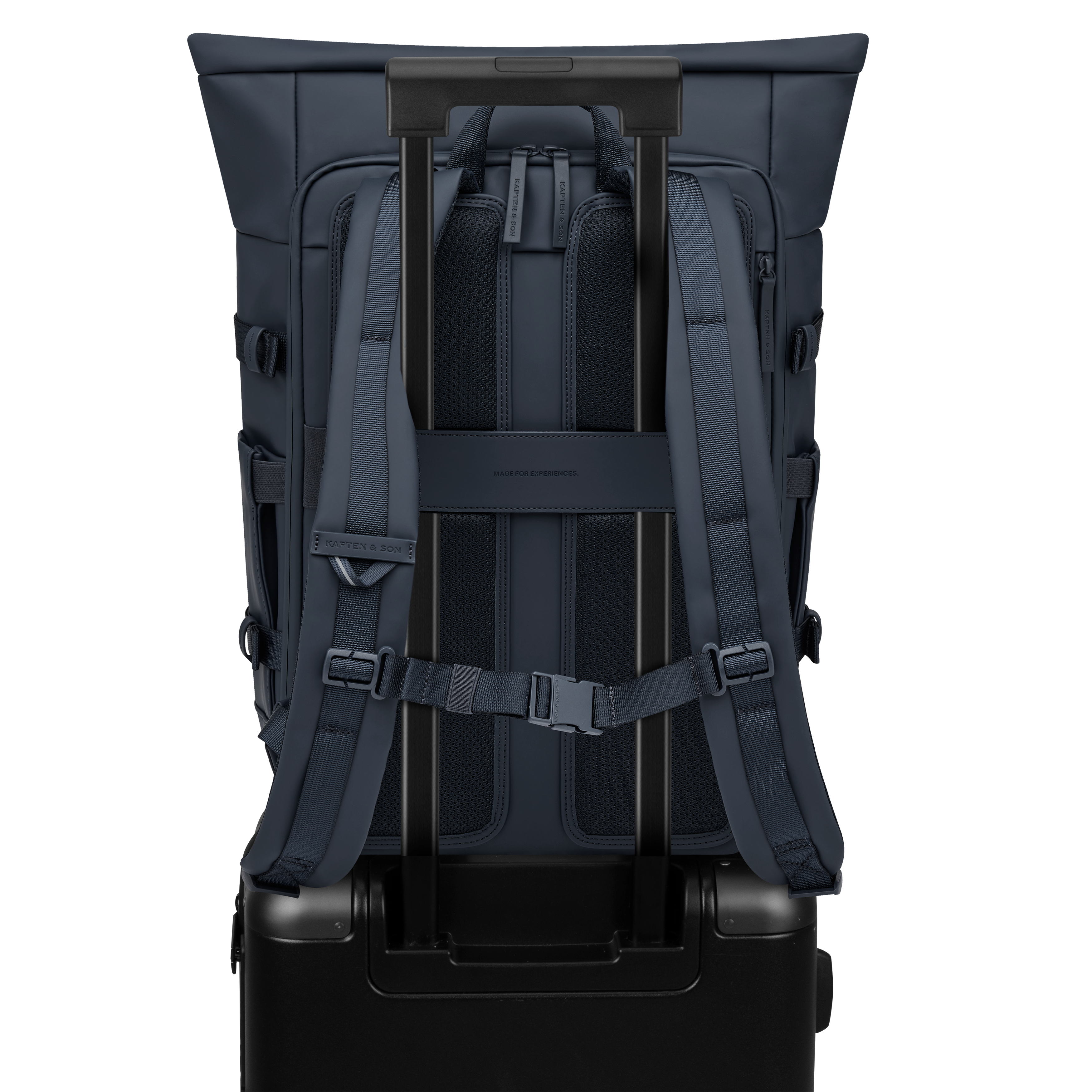 Sac à dos Helsinki Pro de Kapten & Son en couleur Navy Blue avec fixation pour valise