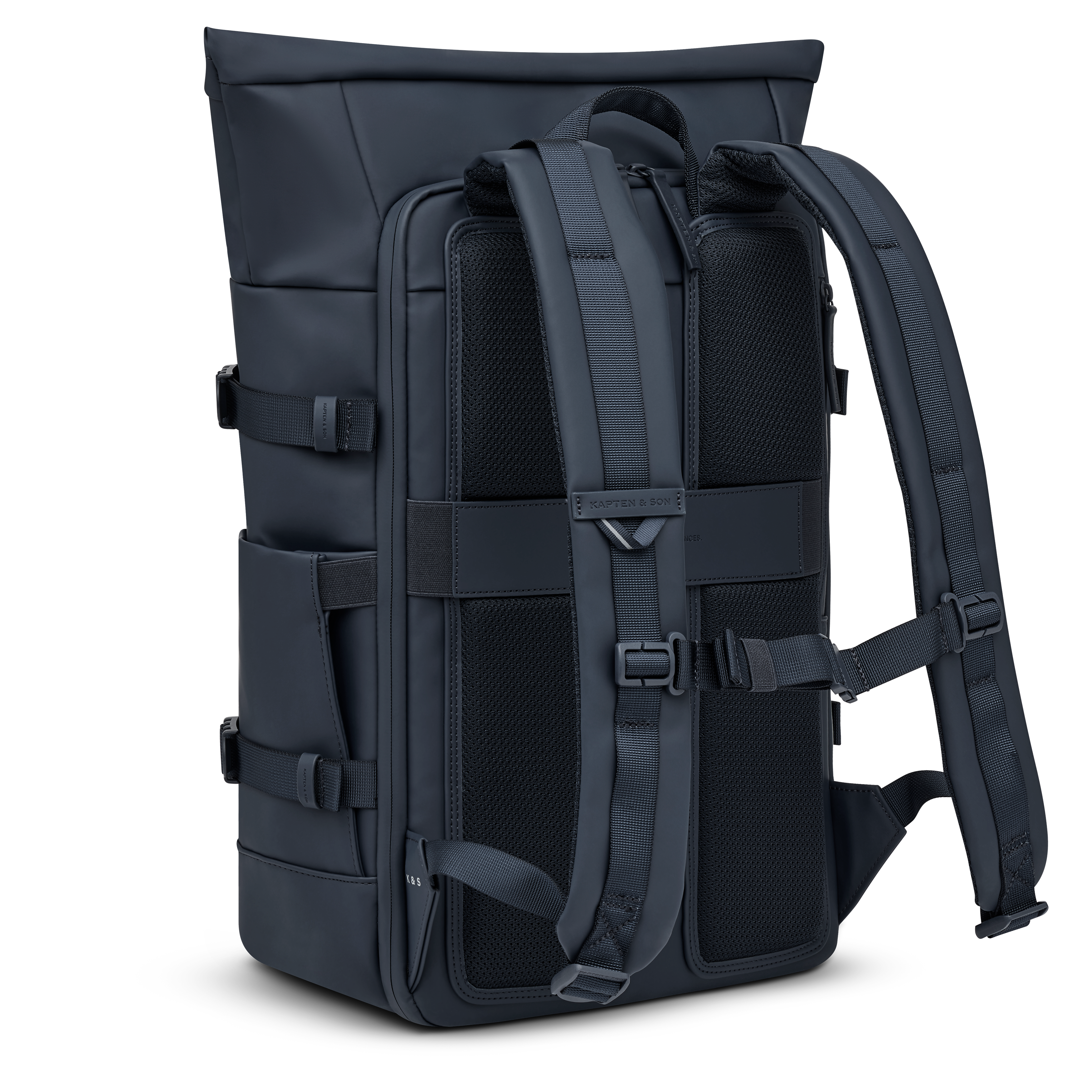 Sac à dos Helsinki Pro de Kapten & Son en couleur Navy Blue, vue de côté