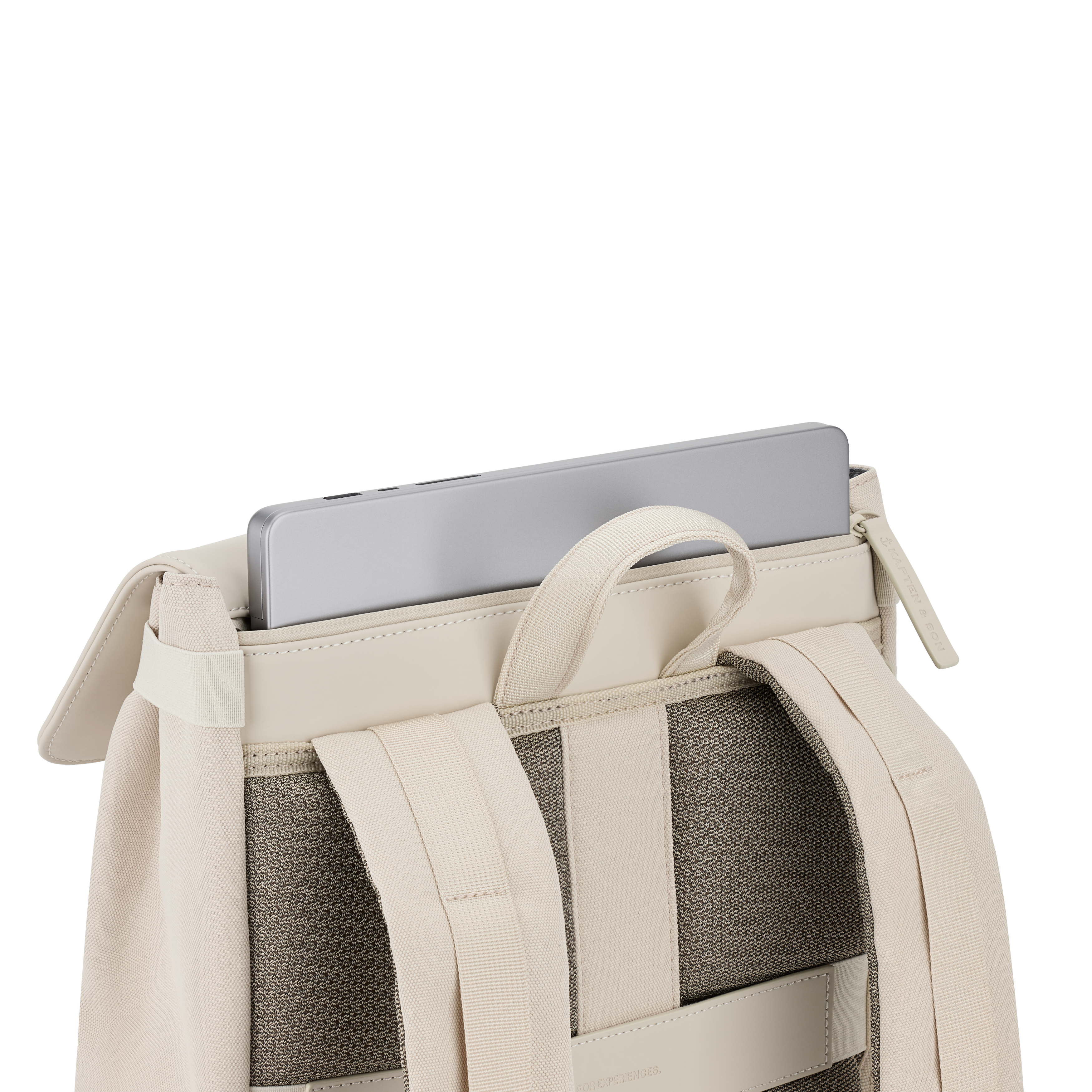 Kapten & Son Fyn Sandstone Rucksack Laptopfach Detail