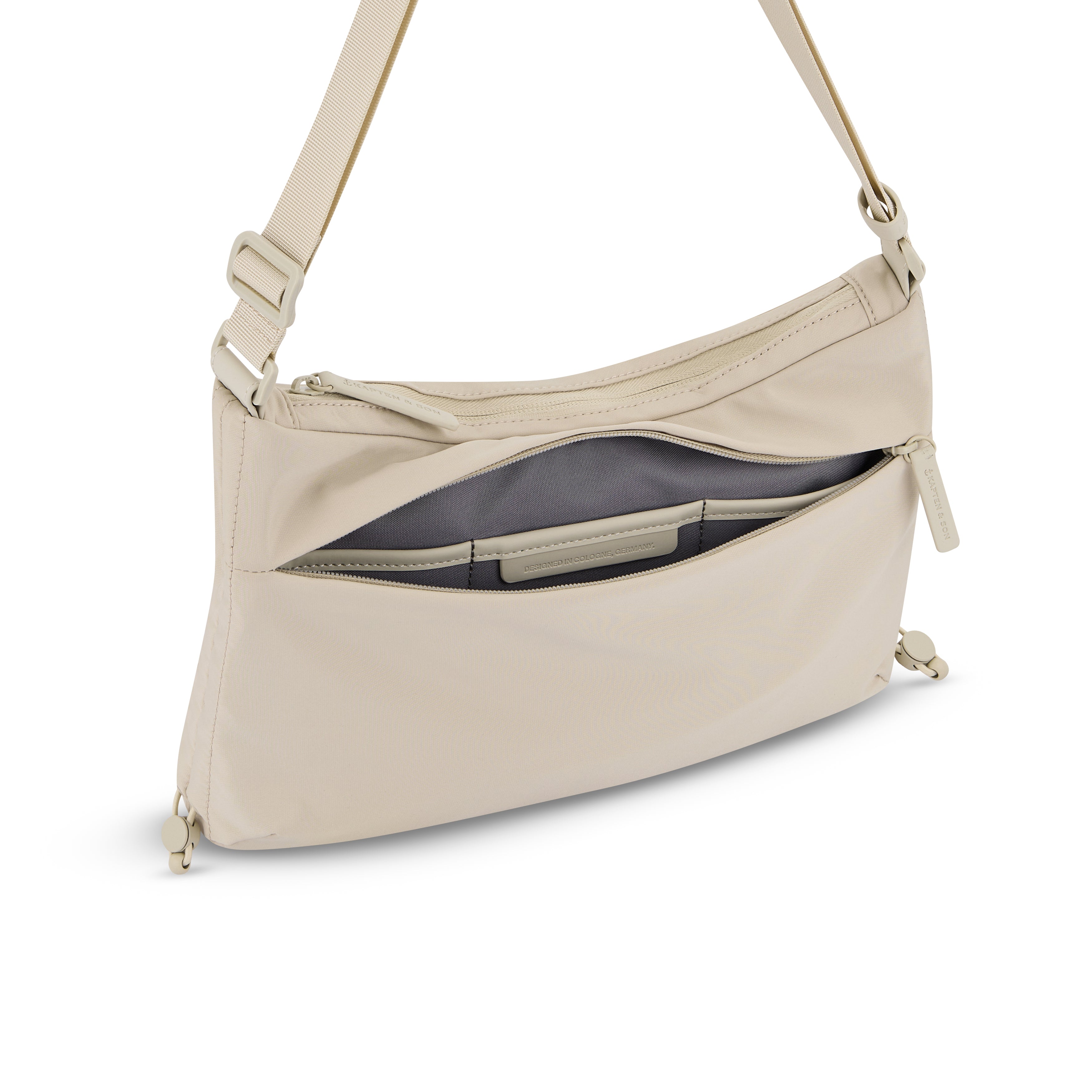 Kapten & Son Skara Small Beige Umhängetasche Seitentasche
