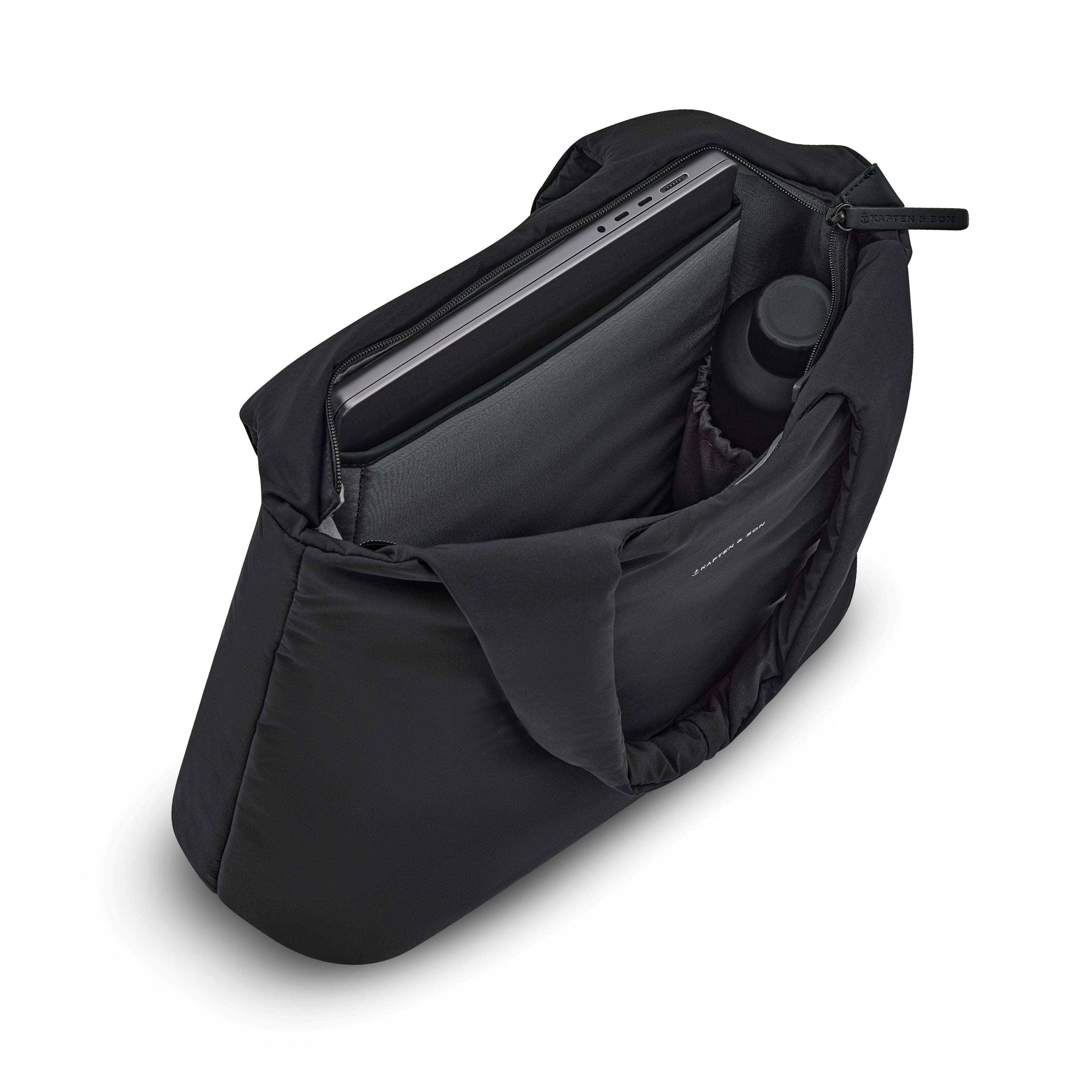 Kapten & Son Skara Cloud Shopper Black Umhängetasche Innenansicht
