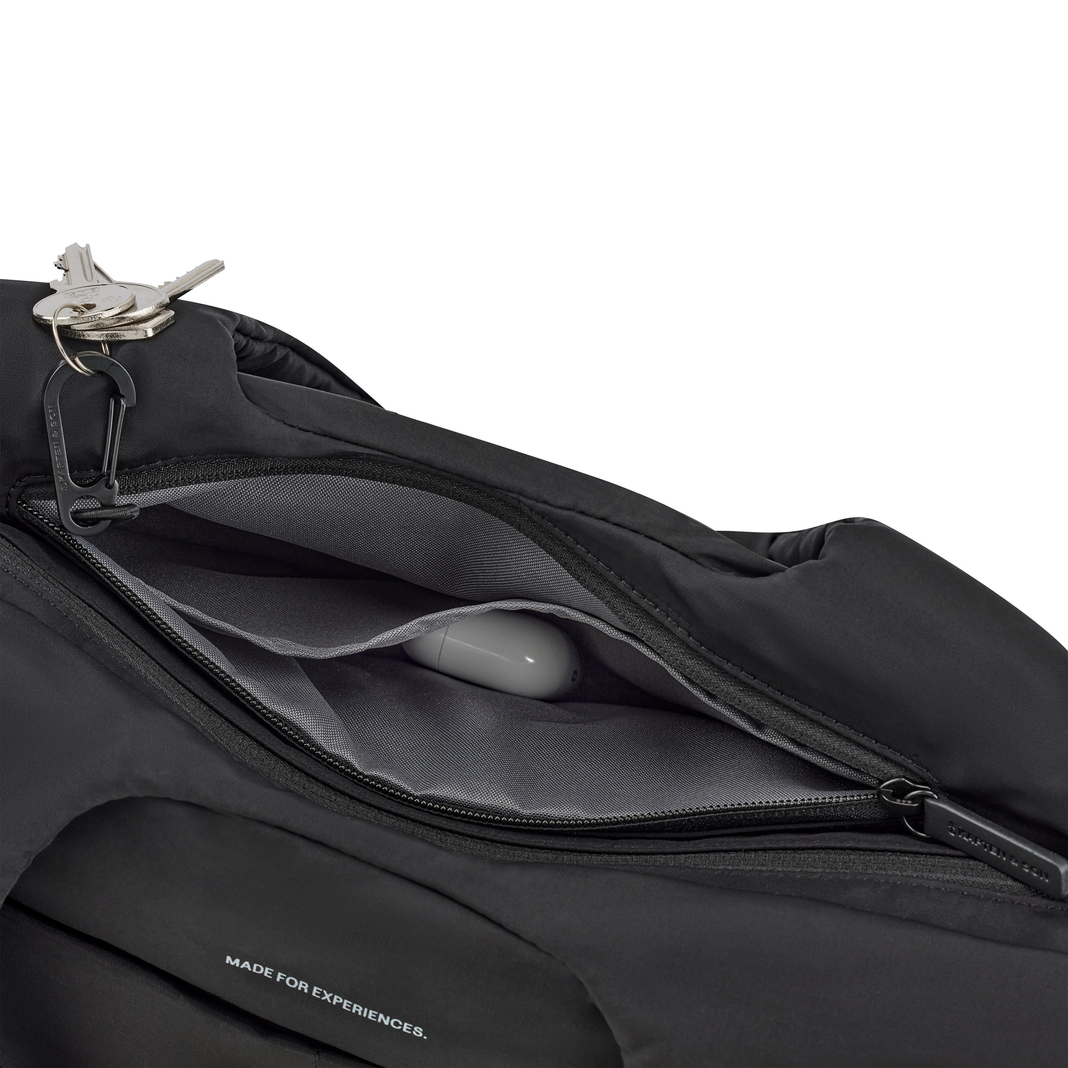 Kapten & Son Skara Cloud Shopper Black Umhängetasche Innentasche
