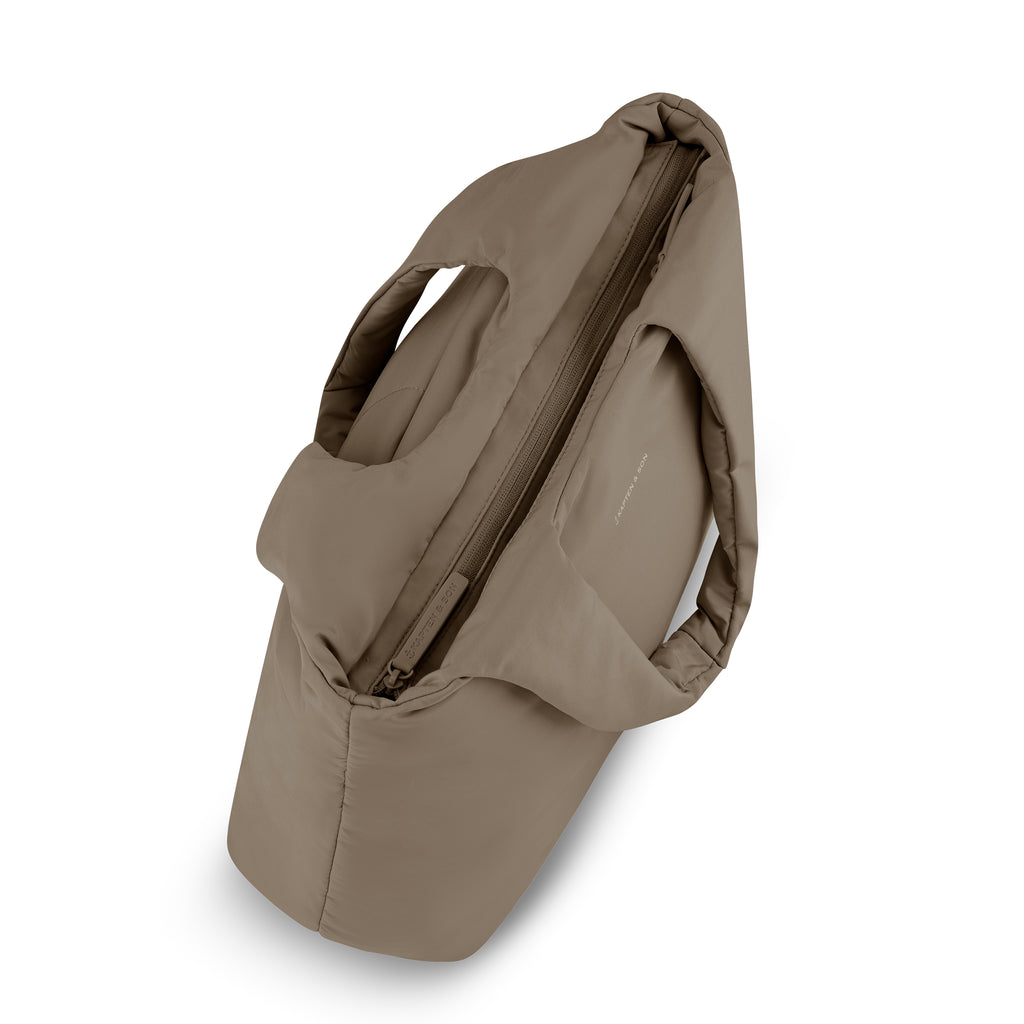 Kapten & Son Skara Cloud Shopper Walnut Umhängetasche Reißverschluss Detail