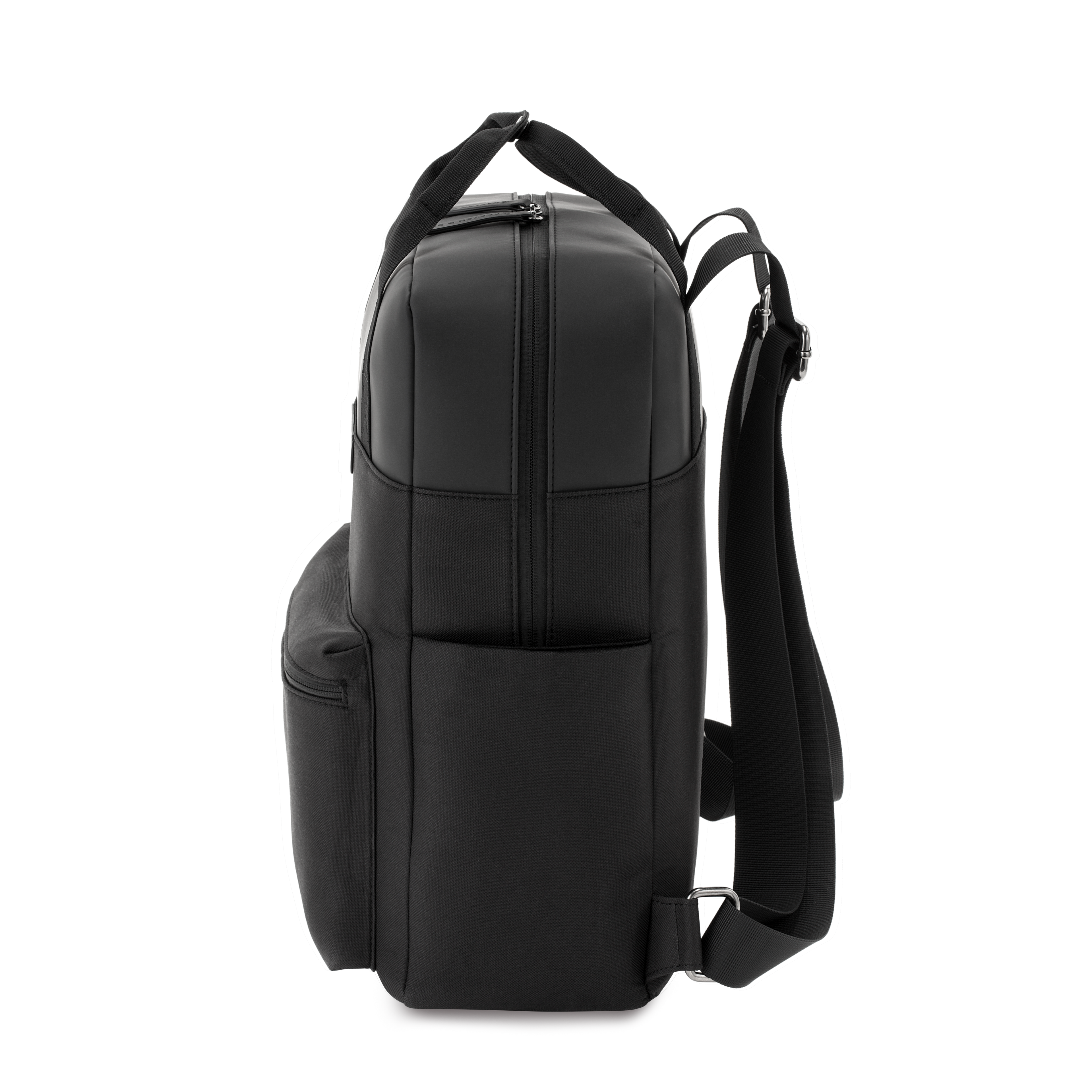 Sac à dos Kapten & Son Bergen All Black, vue de profil, 15 L, résistant à l’eau, compartiment pour ordinateur 14", noir