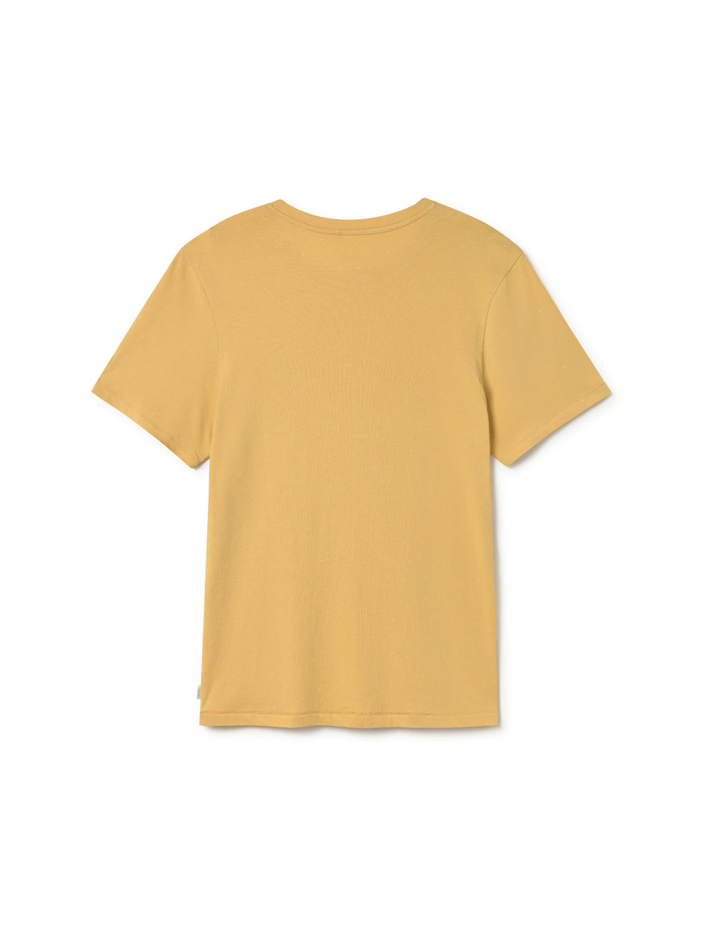 T-shirt à manches courtes Qalito de TwoThirds en jaune pour hommes avec texture à petits grains, vue de dos